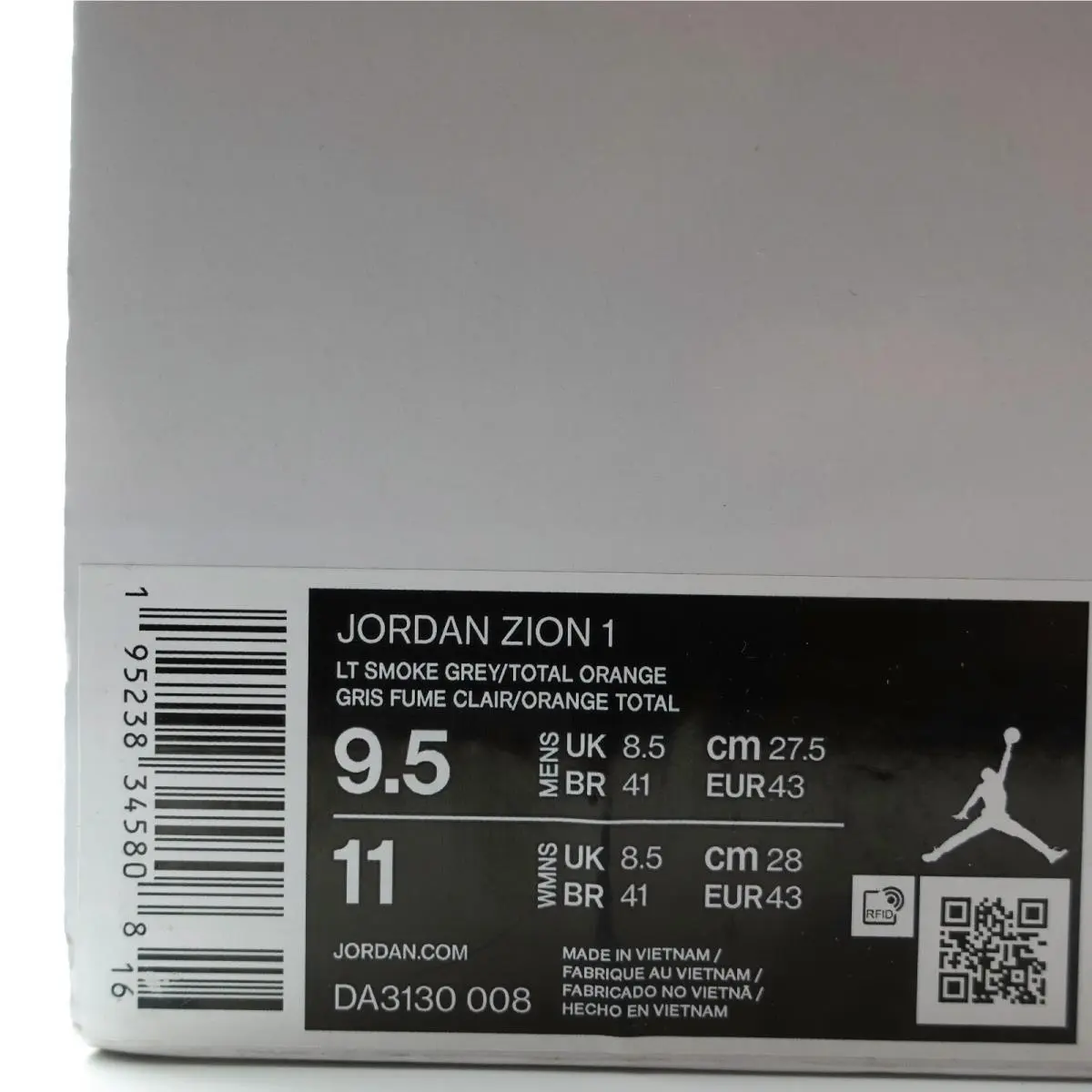 Nike shoes - Jordan Zion 1 - Zion - DA3130-008 - Gray 9
