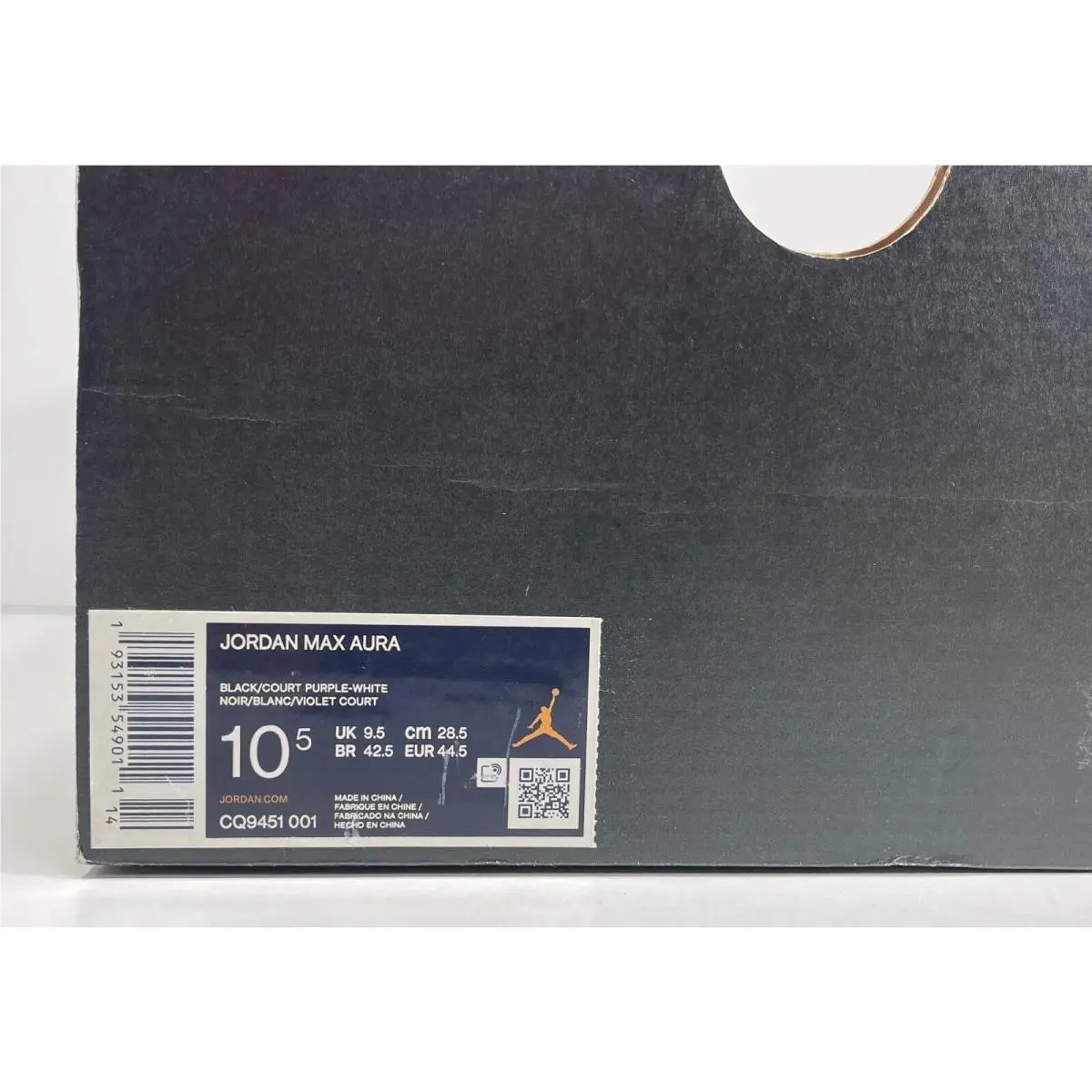 Nike shoes - Jordan Max Aura - Max Aura - CQ9451 001 - BLACK COURT PURPLE (UPC: 193153549011) 9