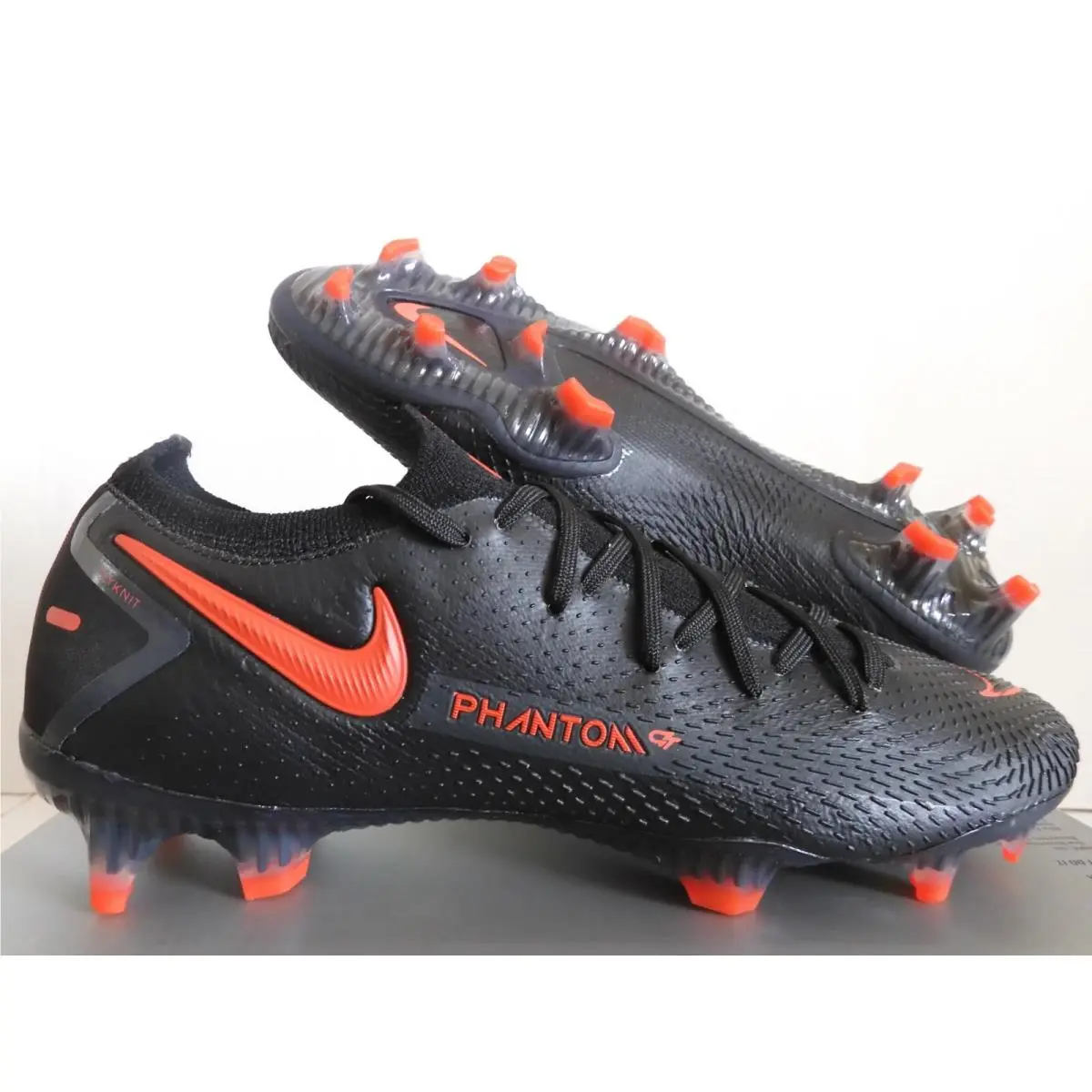 Nike Phantom Gt Elite Fg Black-chile Red-dark Smoke Grey Sz 7 CK8439-060