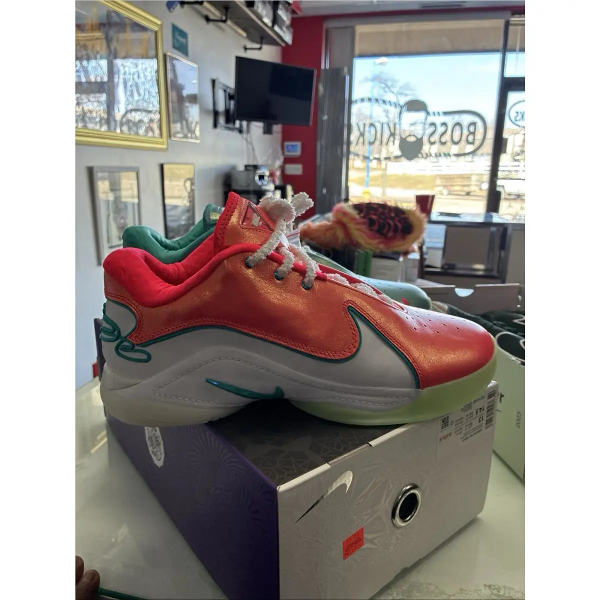Nike shoes - Nike LeBron 22 - LeBron - HV5148-600 - Solar Red/White/Vapor Green/Dusty Cactus 5