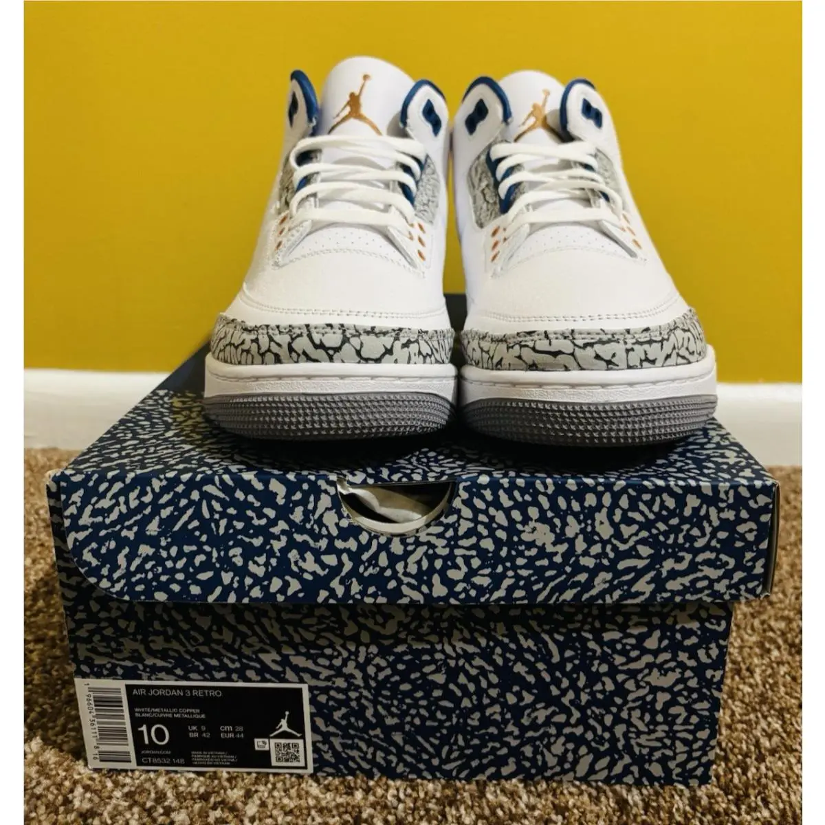 2023 DS Nike Air Jordan 3 Retro “wizards” US Men’s Size 9 CT8532-148