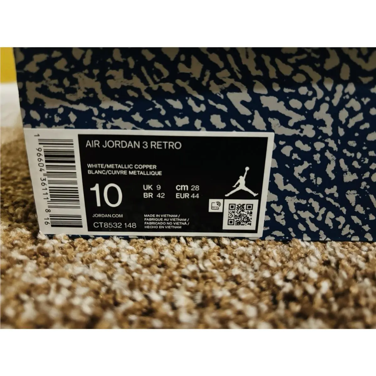 Nike shoes - Air Jordan 3 - Air - CT8532-148 - Blue (UPC: 0196604361095) 10