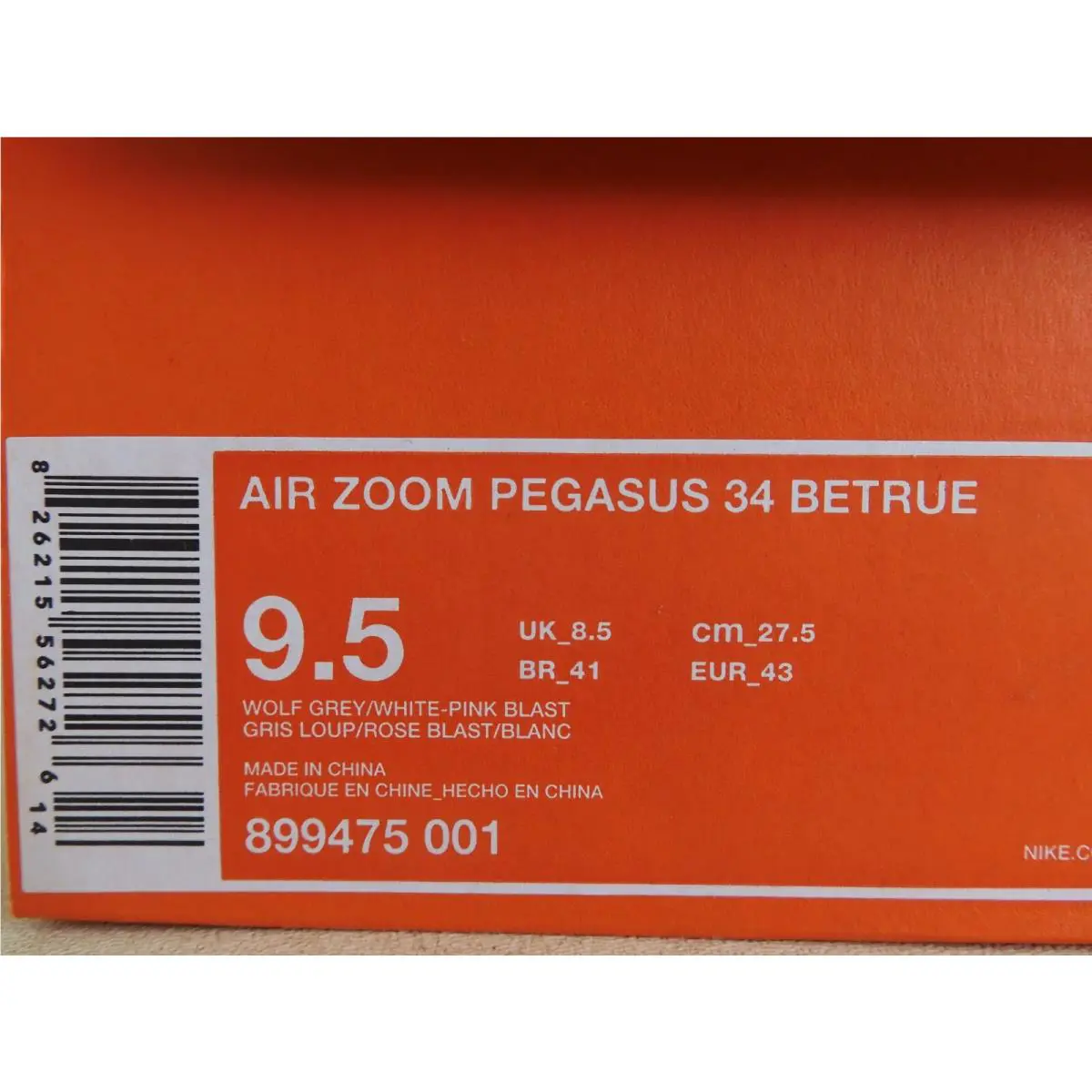 Nike shoes - Nike Air Zoom Pegasus 34 - 899475-001 - Gray (UPC: 826215562726) 3