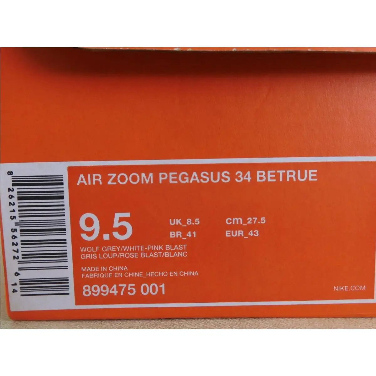 Nike shoes - Nike Air Zoom Pegasus 34 - 899475-001 - Gray (UPC: 826215562726) 6