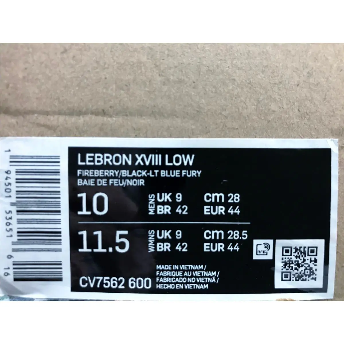Nike shoes - Nike LeBron 18 - LeBron - CV7562-600 - Red (UPC: 194501536516) 3