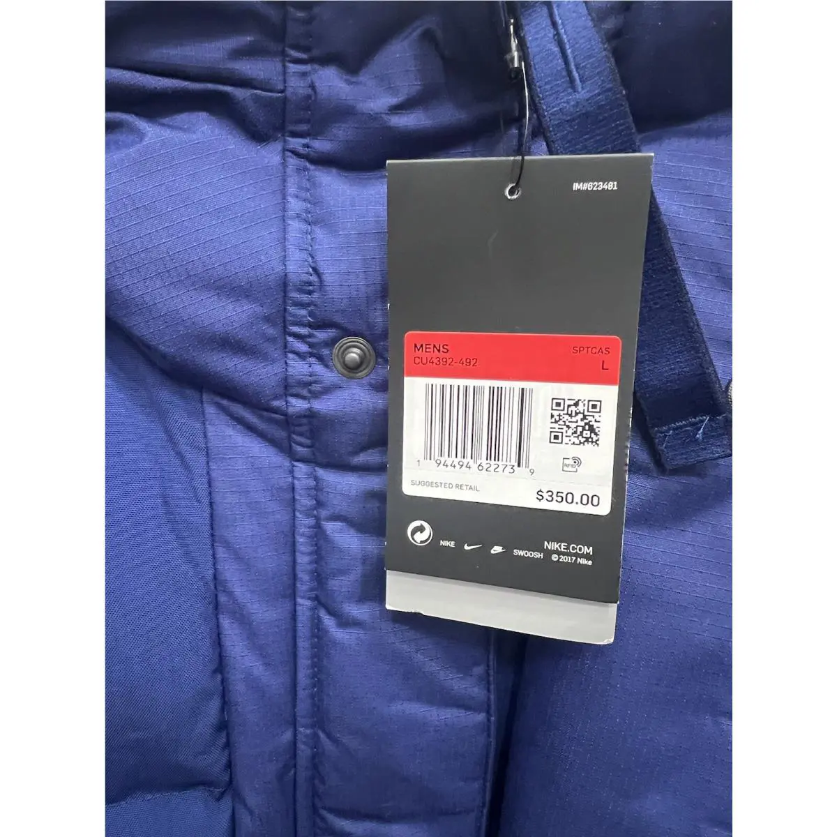 Nike clothing - Nike Sportswear Down-Fill Repel Parka - Blue Void (UPC: 194494622739) 0