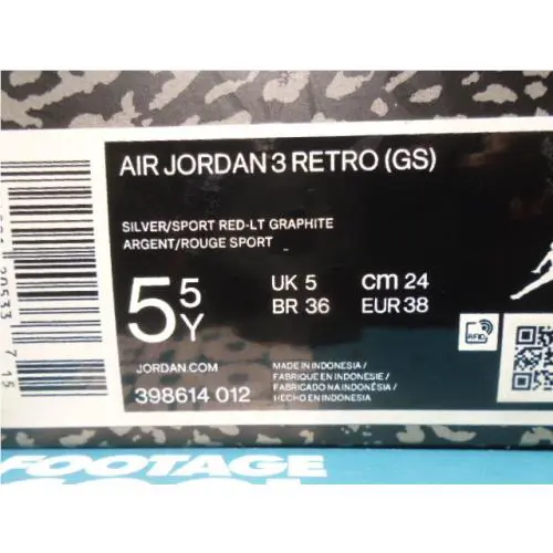 Nike shoes - Nike Air Jordan 3 Retro - 398614-012 - Gray 8