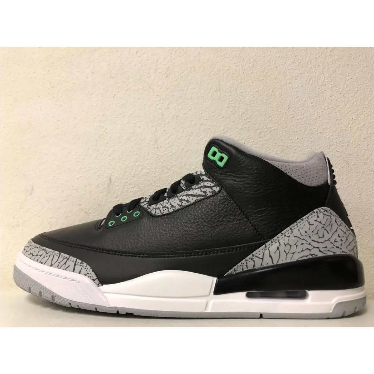 Nike shoes - Air Jordan 3 Retro - Air Retro - CT8532-031 - Black/Green Glow-Wolf Grey (UPC: 197593799340) 0