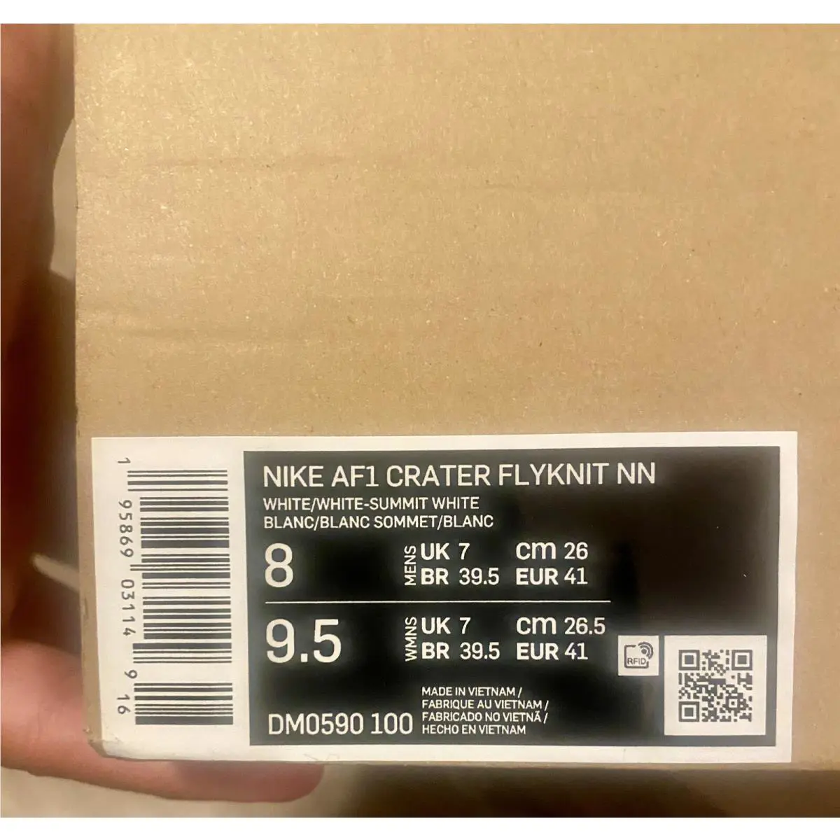 Nike shoes - Nike Air Force 1 Crater Flyknit NN - DM0590-100 - White-Summit White (UPC: 195869031149) 10
