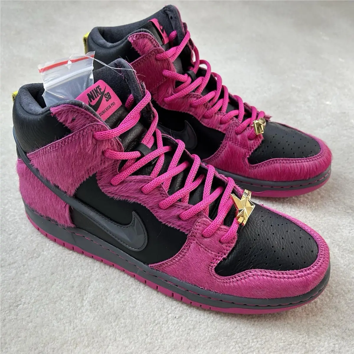 Nike SB Dunk High Mens 9 Run The Jewels Pink Black Shoes Sneakers DX4356-600