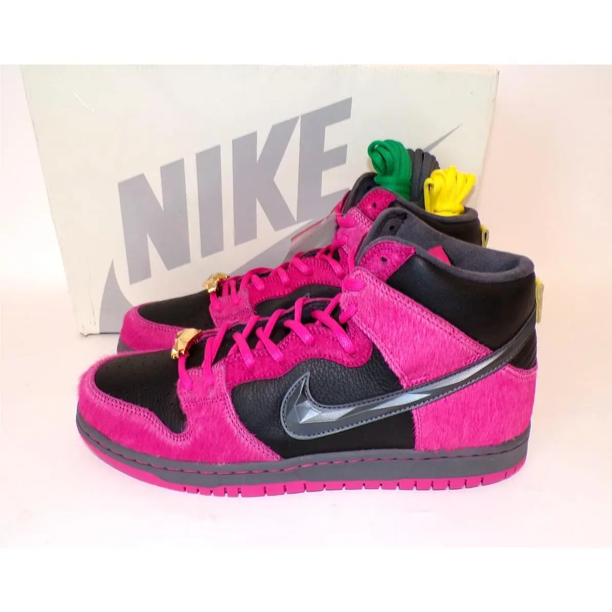 Run The Jewels x Nike Dunk SB High 4/20 Active Pink/black Men`s Size 10 W11.5