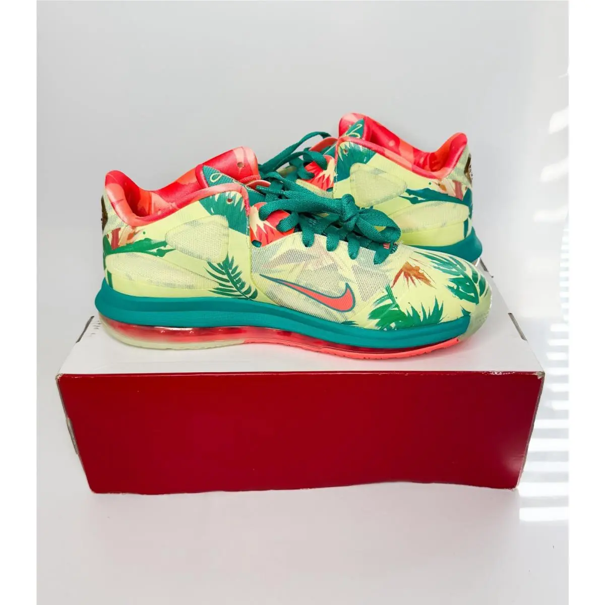 Nike Lebron 9 IX Low Lebronald Palmer Green Orange 2022 DO9355-300 Mens 8.5