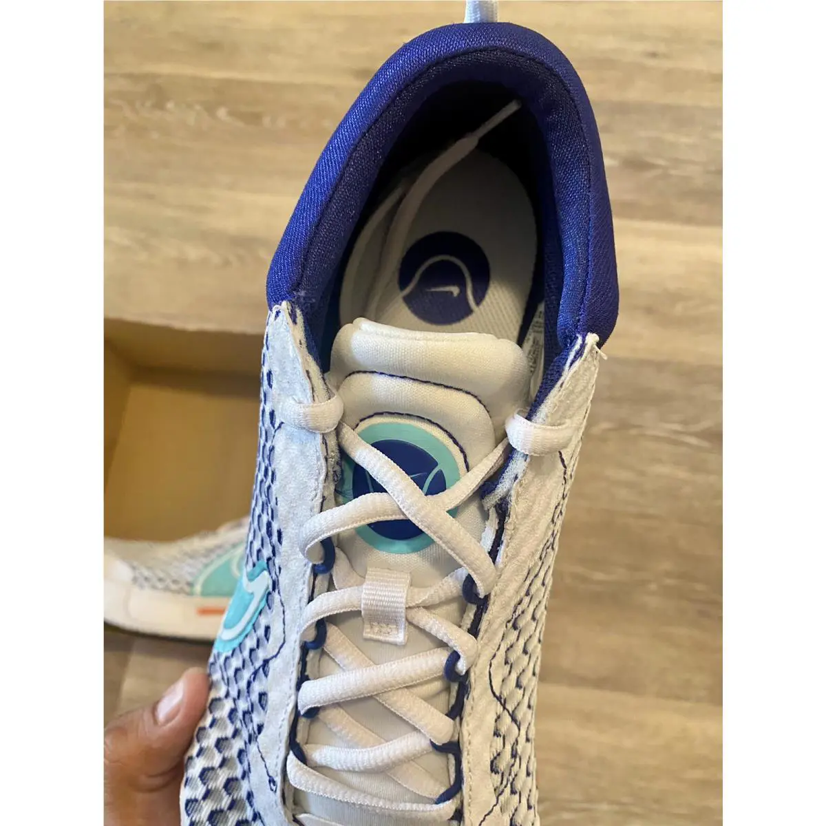 Nike shoes - Nike Zoom Court Pro HC - DH0618-141 - White-Dynamic Turquoise (UPC: 195866316041) 6
