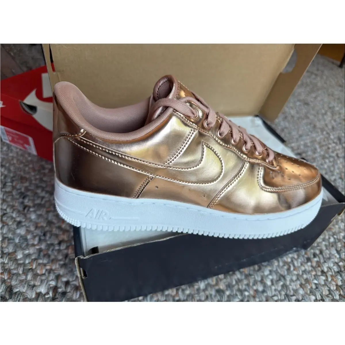 Air Force 1 Low Metallic Bronze Rose Gold Olympic Size Eu 44.5 CQ6566-900 by Nike