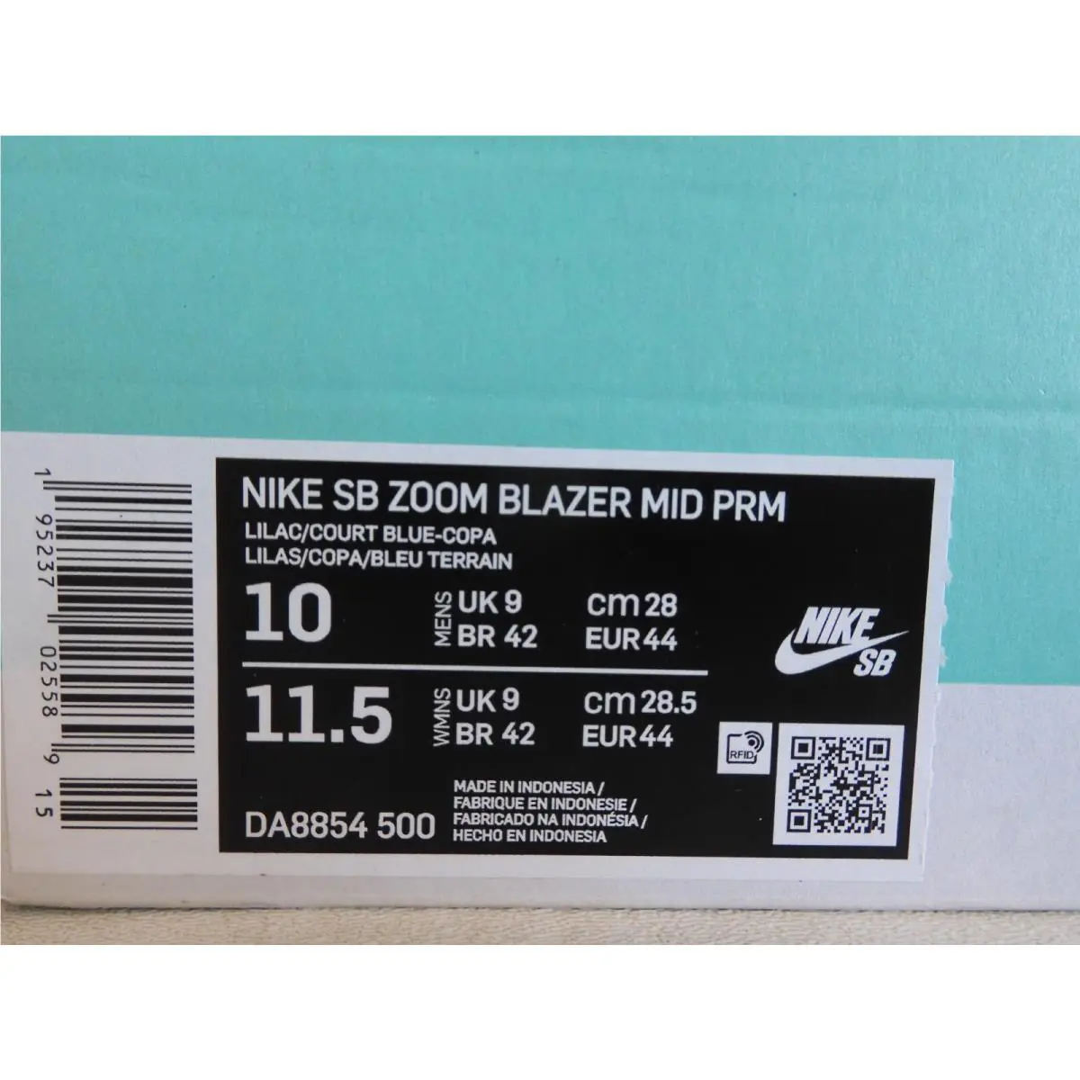 Nike shoes - SB ZOOM BLAZER MID - ZOOM BLAZER MID - DA8854-500 - Lilac (UPC: 0195237025565) 4