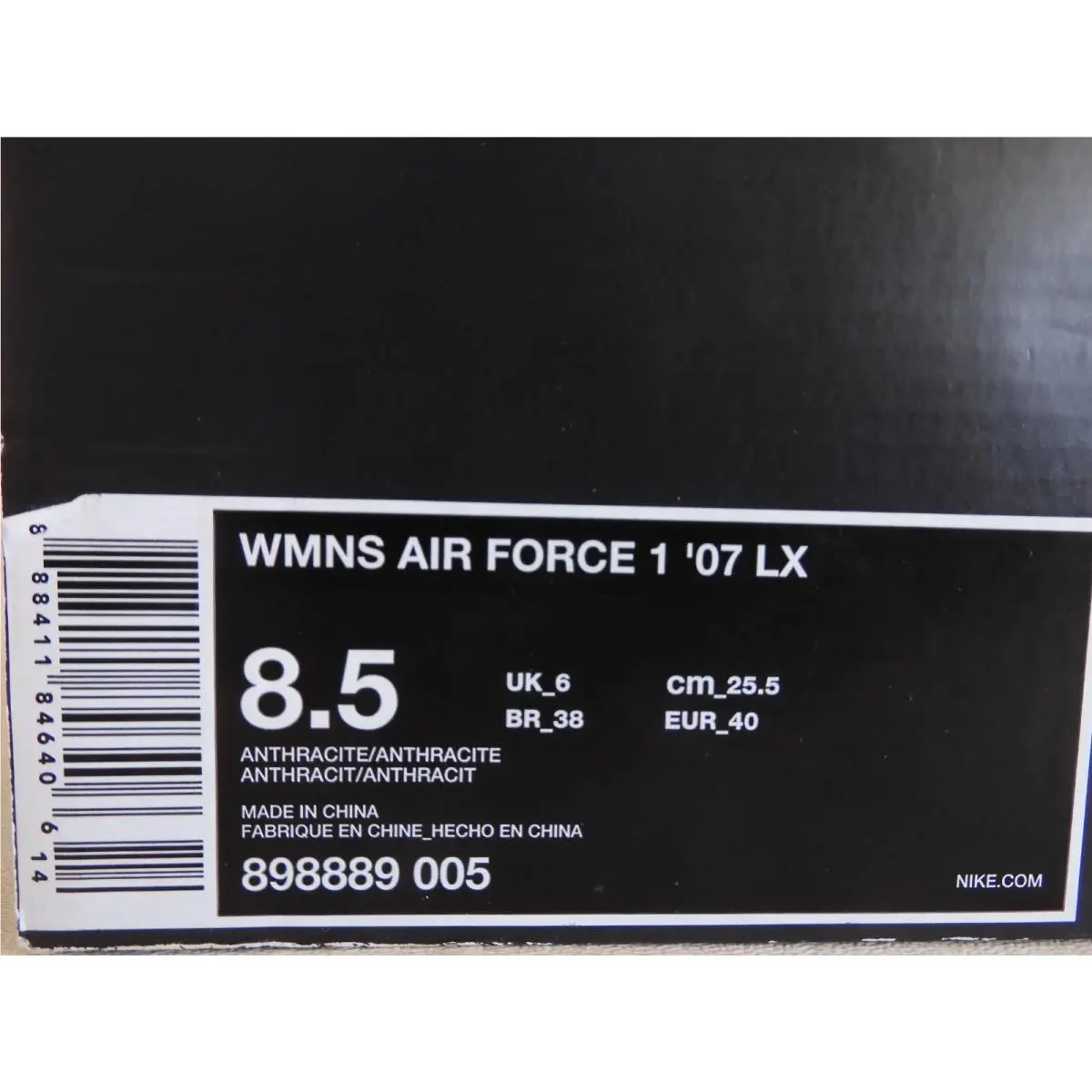 Nike shoes - Nike Air Force 1 `07 - 898889-005 - Black (UPC: 888411846406) 4
