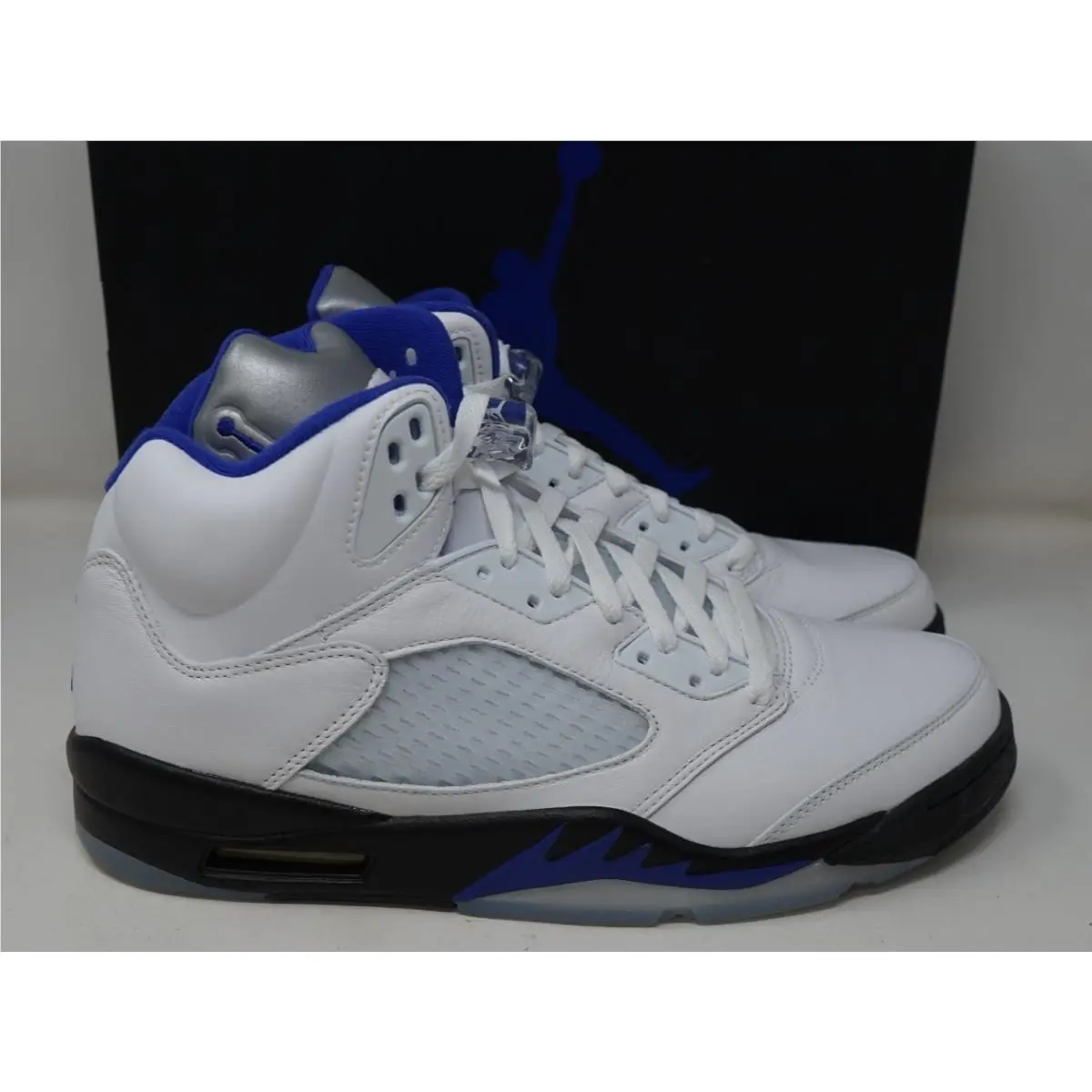 Nike Air Jordan 5 Retro White Concord Black DD0587-141 Men`s Size 12