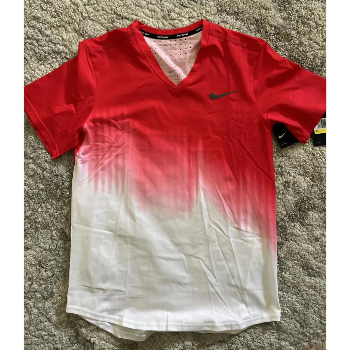 Nike Men s S Roger Federer RF 2017 US Open Polo Tennis Shirt V-neck Crew