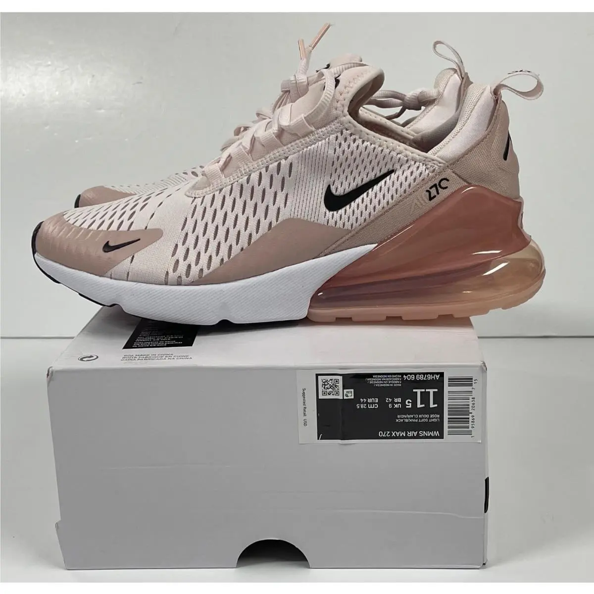Nike Womens Air Max 270 Lifestyle Cushioned Sneakers Shoes AH6789-60 6.5