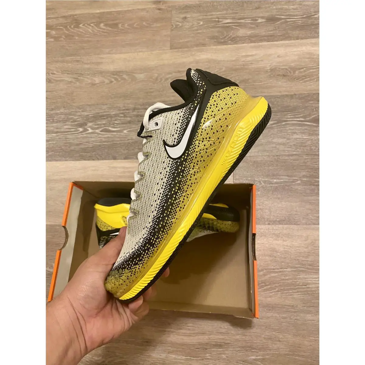Nike shoes - Nike Air Zoom Vapor X Knit - AR0496-004 - Speed Yellow-Black-White (UPC: 194497776644) 3
