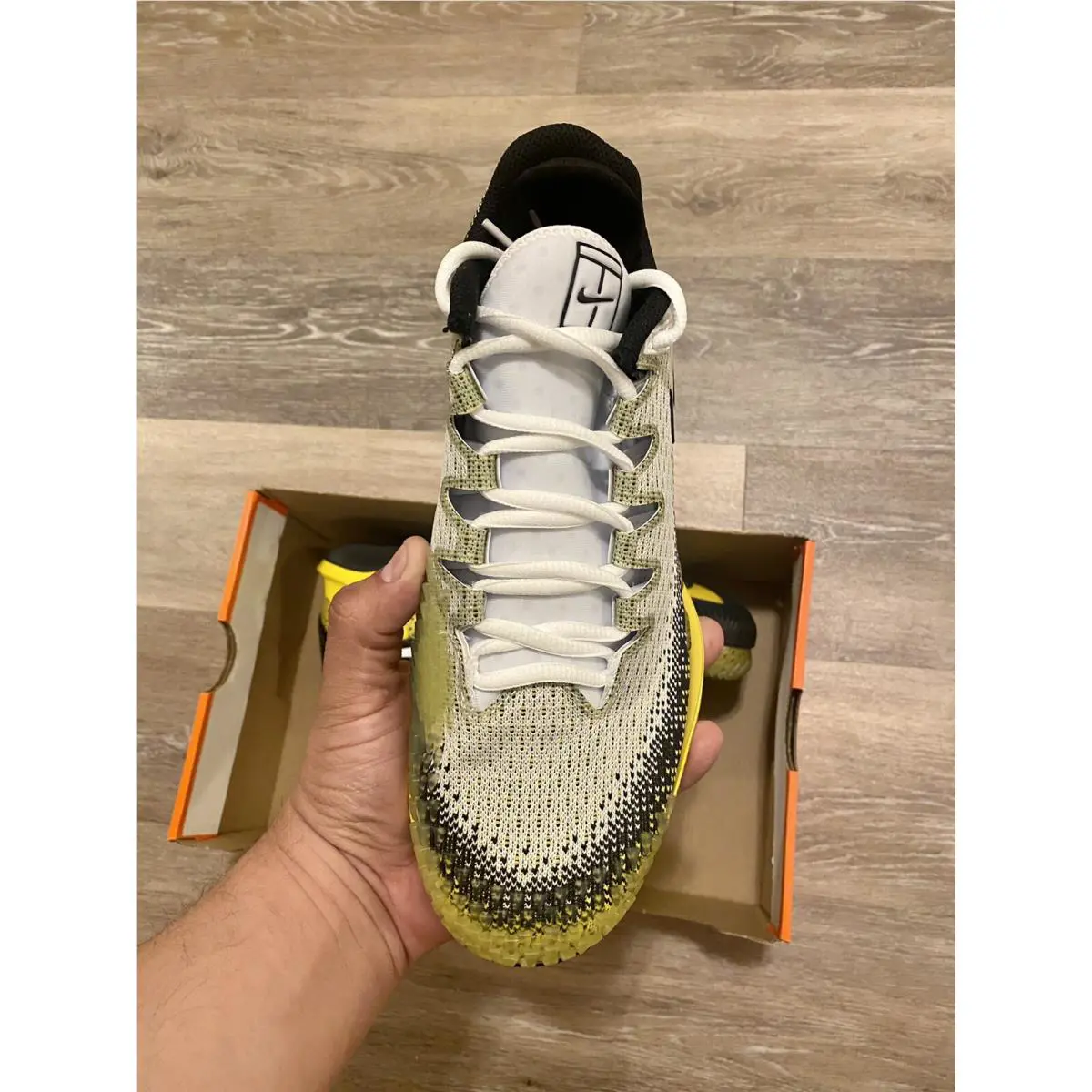Nike shoes - Nike Air Zoom Vapor X Knit - AR0496-004 - Speed Yellow-Black-White (UPC: 194497776644) 4