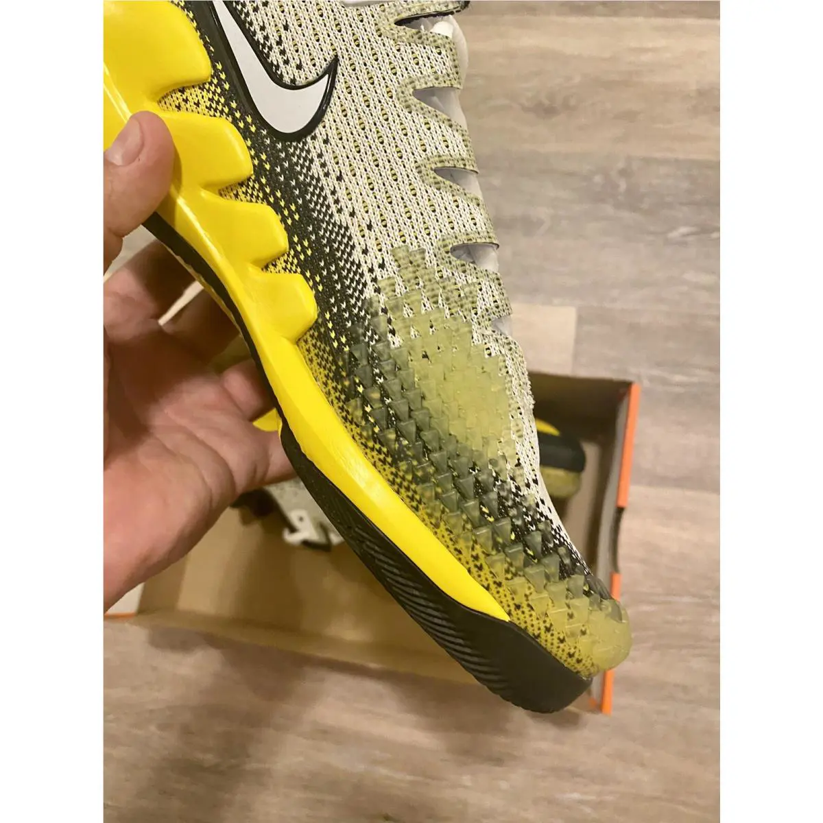 Nike shoes - Nike Air Zoom Vapor X Knit - AR0496-004 - Speed Yellow-Black-White (UPC: 194497776644) 7