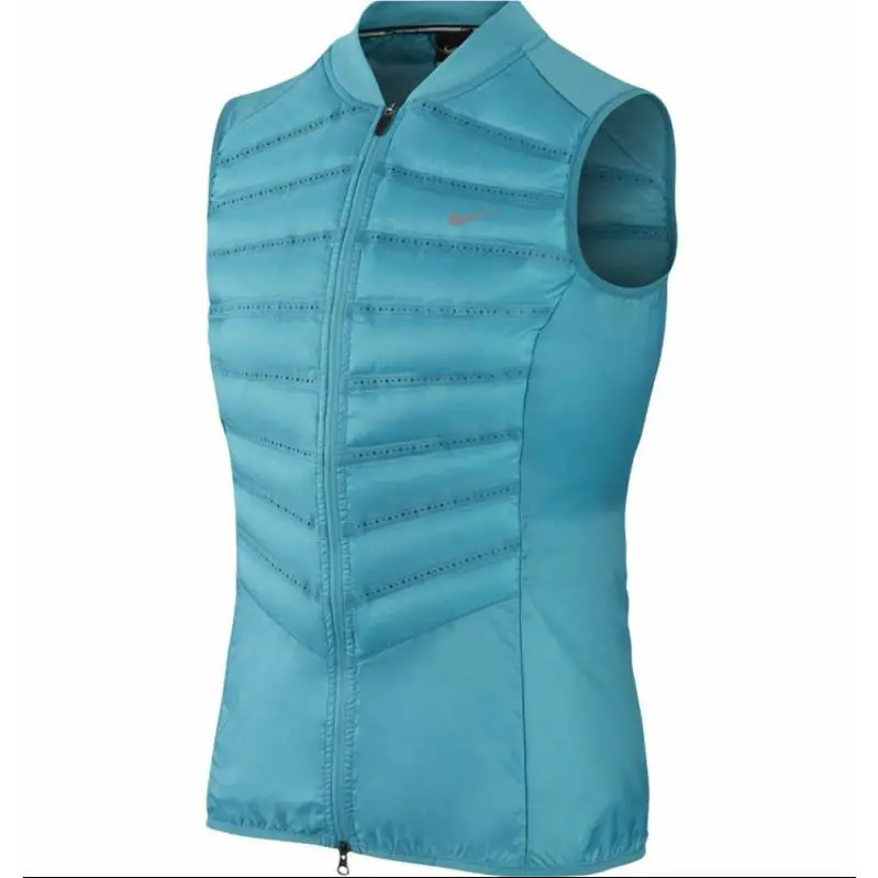 Nike Women`s Aeroloft 800 Packable Running Vestsz XS - Teal