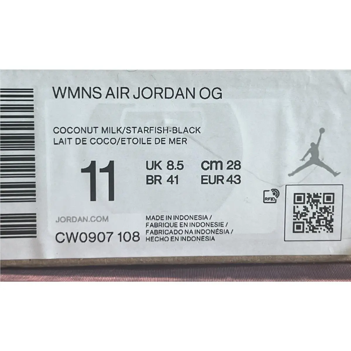 Nike shoes - Jordan OG - DM8326600 - COCONUT MILK /STARFISH BLACK 6