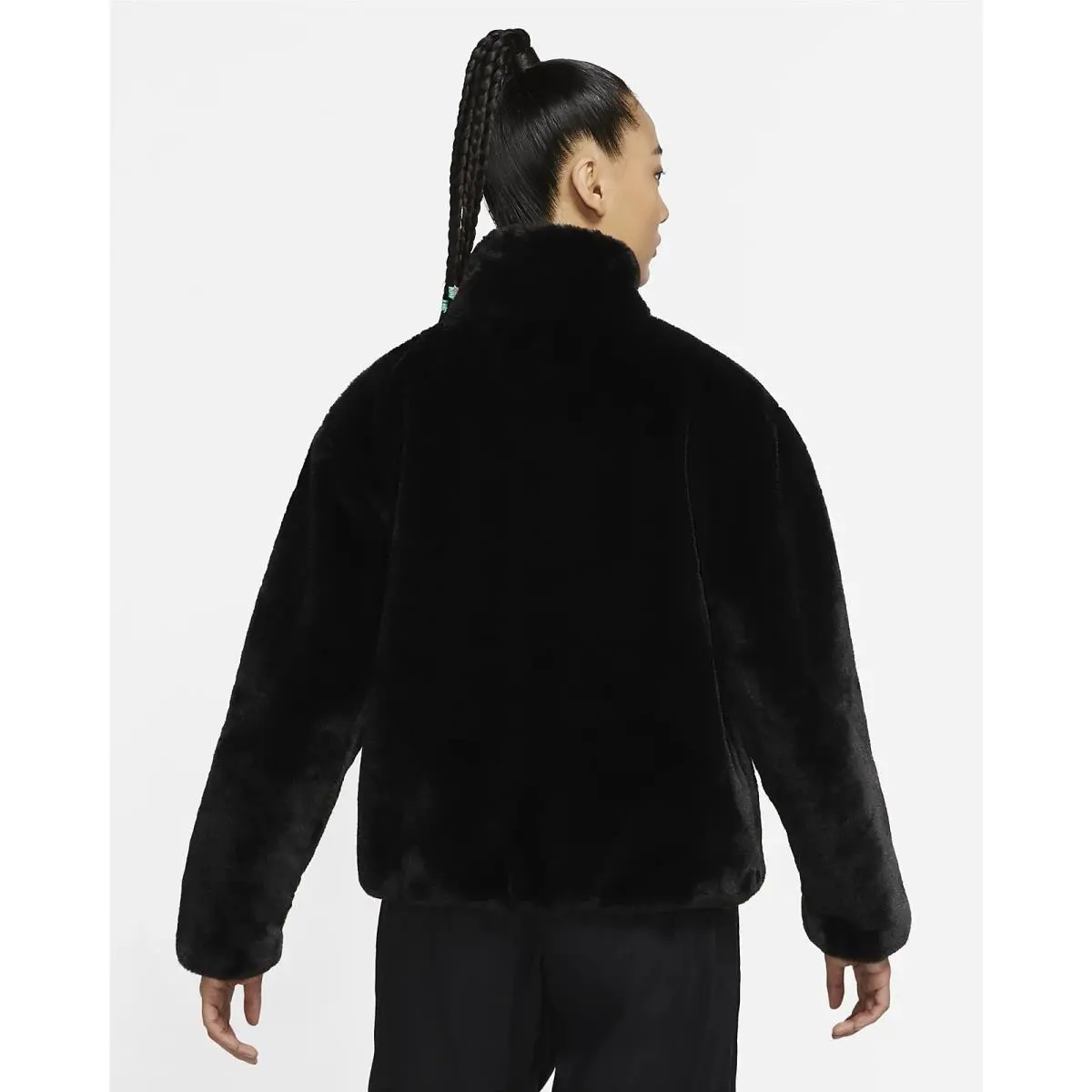 Nike clothing - Nike Sportswear Faux Fur Jacket - DM1759-010 DM1759010 - Black (UPC: 195243727033) 6