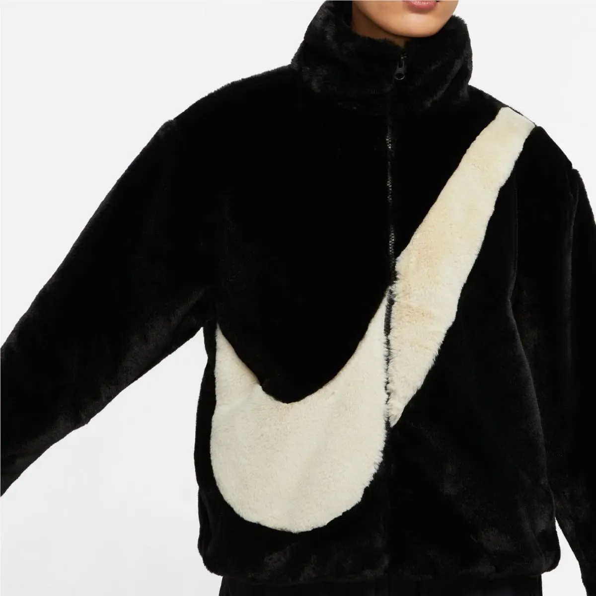 Nike clothing - Nike Sportswear Faux Fur Jacket - DM1759-010 DM1759010 - Black (UPC: 195243727033) 2