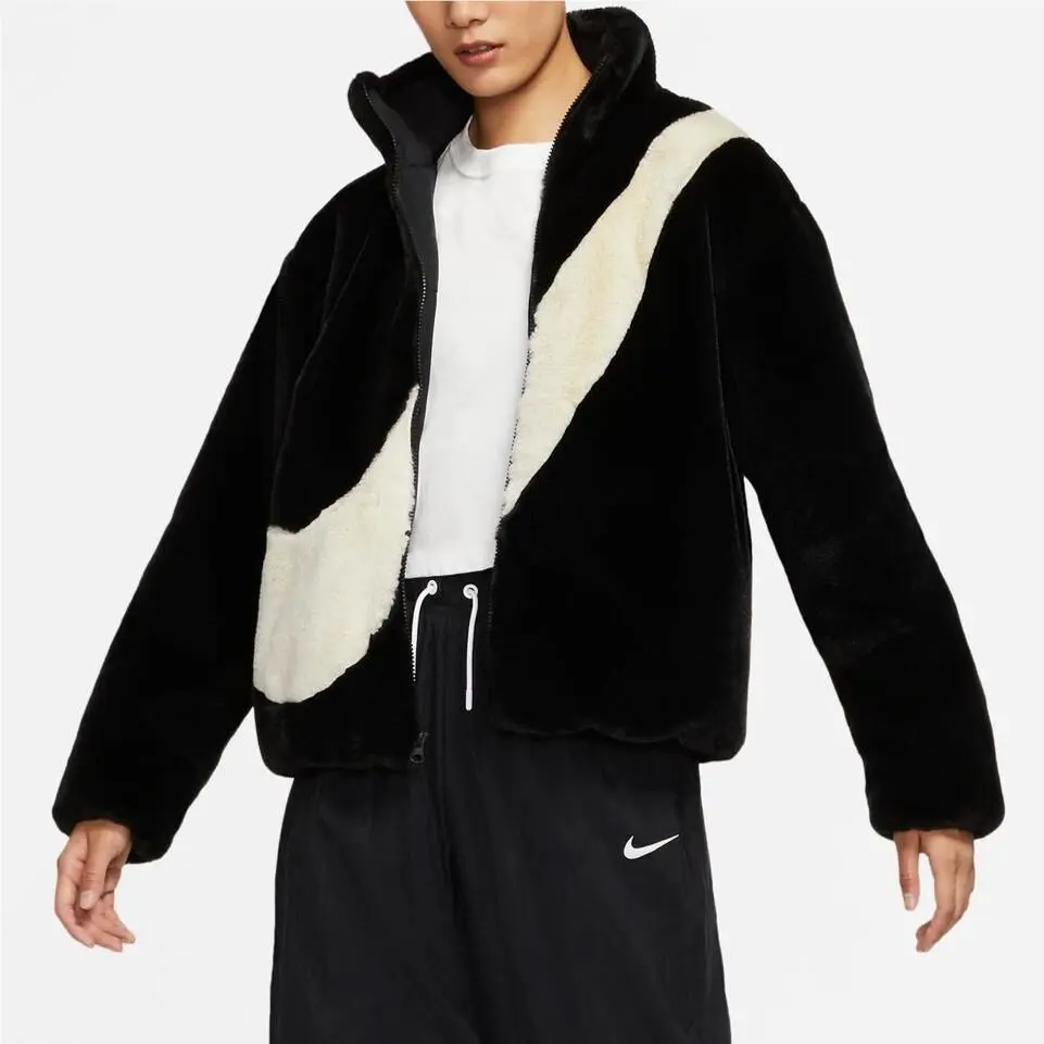 Nike clothing - Nike Sportswear Faux Fur Jacket - DM1759-010 DM1759010 - Black (UPC: 195243727033) 3