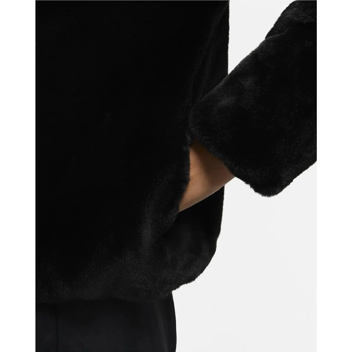 Nike clothing - Nike Sportswear Faux Fur Jacket - DM1759-010 DM1759010 - Black (UPC: 195243727033) 9