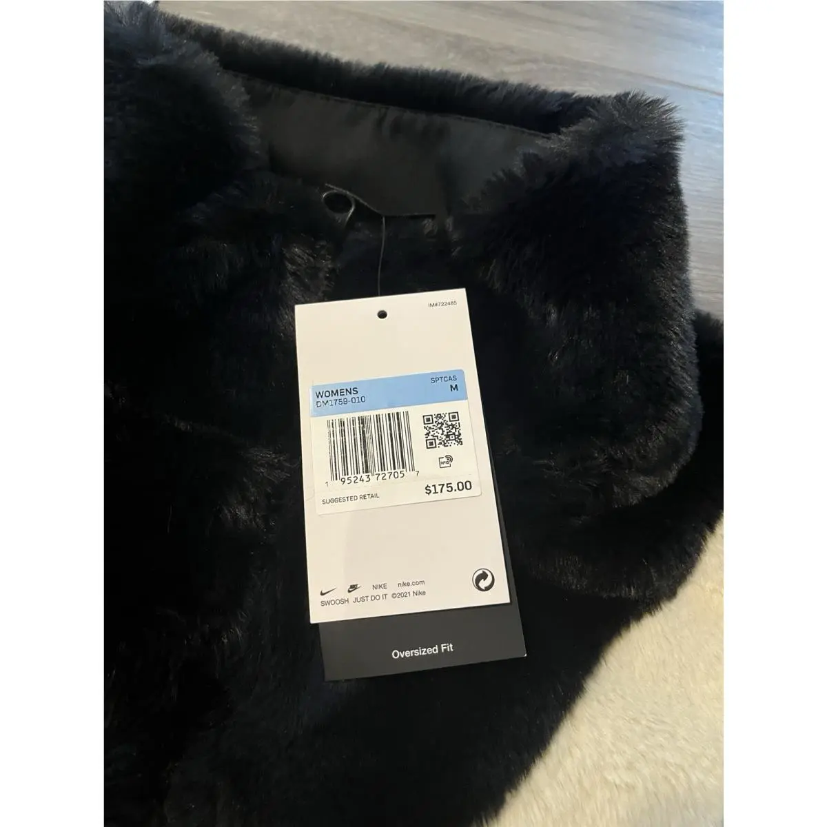 Nike clothing - Nike Sportswear Faux Fur Jacket - DM1759-010 DM1759010 - Black (UPC: 195243727033) 1