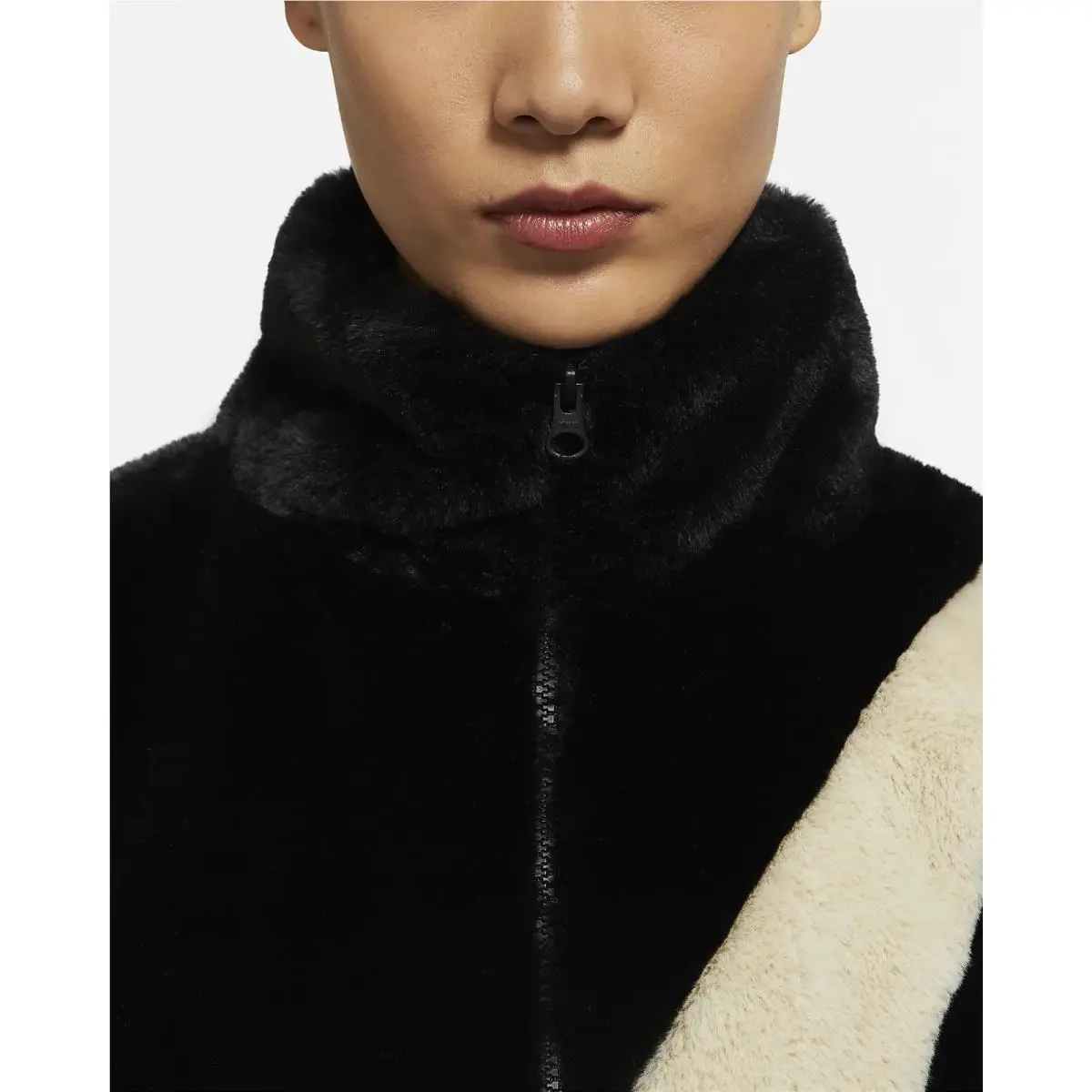Nike clothing - Nike Sportswear Faux Fur Jacket - DM1759-010 DM1759010 - Black (UPC: 195243727033) 7