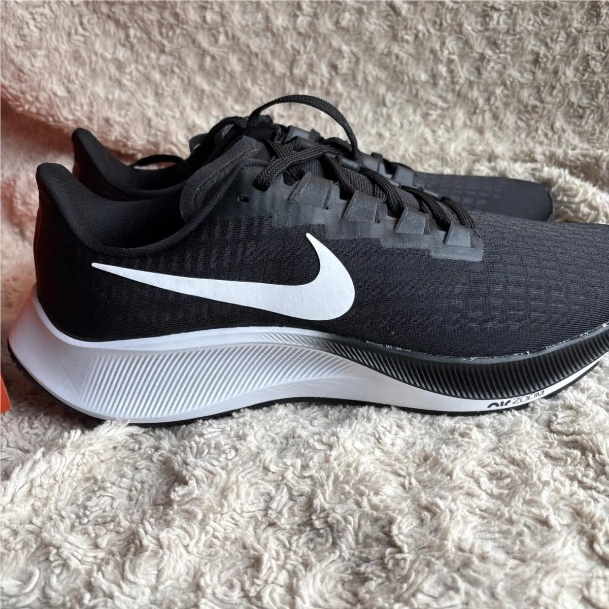 Nike Air Zoom Pegasus 37 Black White - Size 13