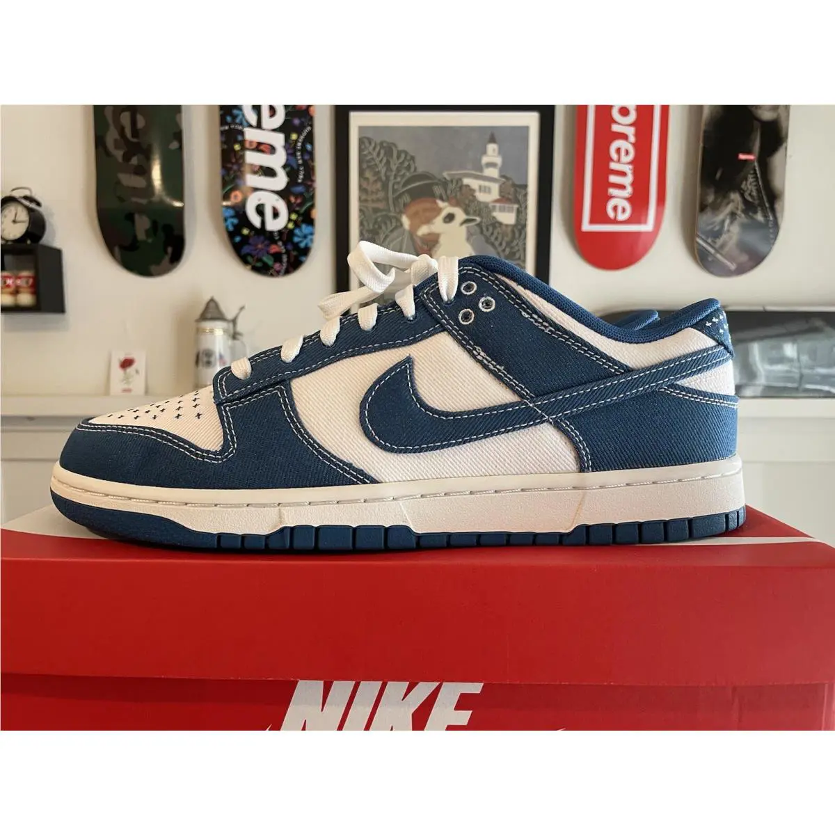 Nike shoes - Nike Dunk Low - Dunk Low - DV0834101 - SUMMIT WHITE/INDUSTRIAL BLUE (UPC: 00196153296039) 0