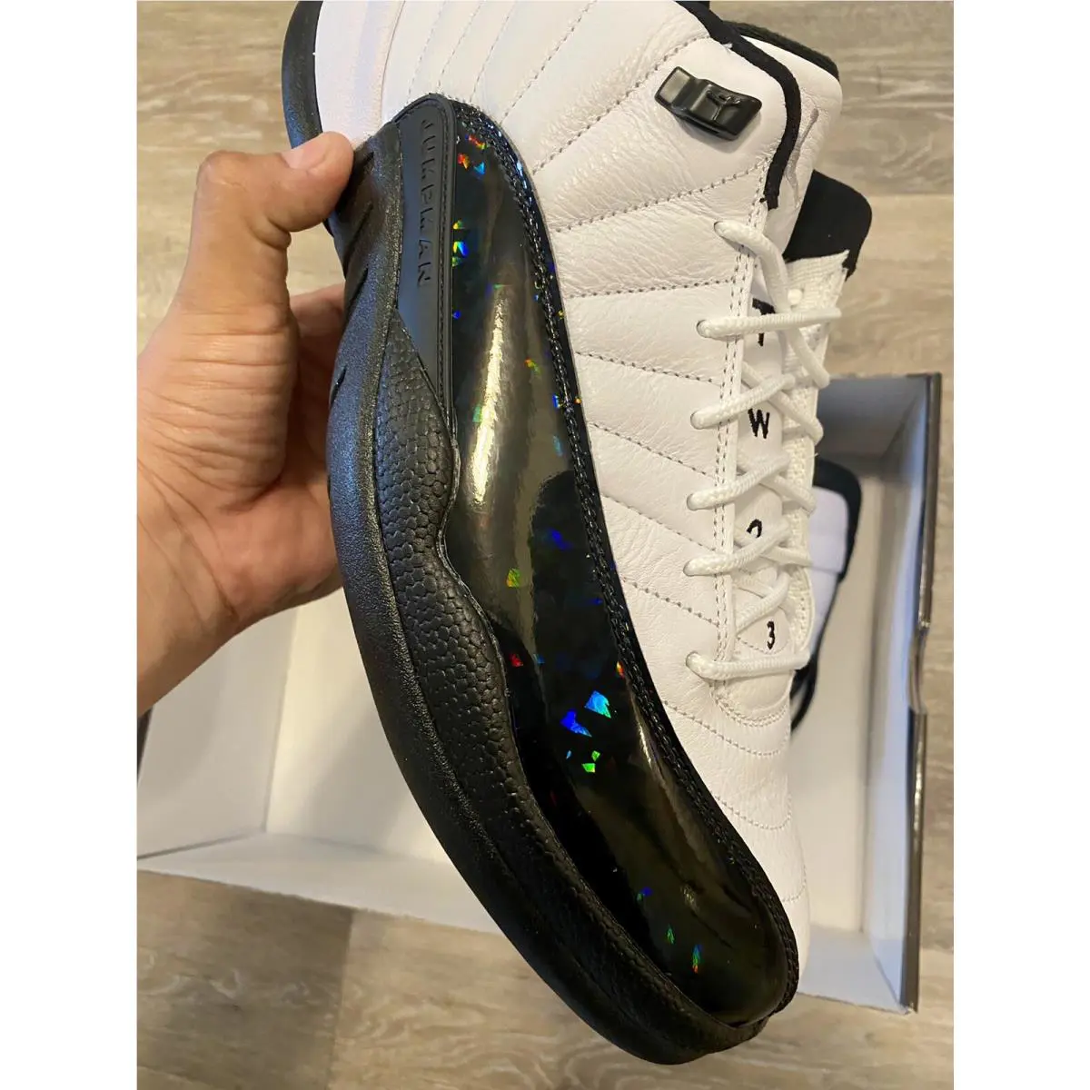 Nike shoes - Nike Air Jordan 12 Retro Low GC - DO8726-100 - White-Black-Metallic Silver (UPC: 195870985691) 8