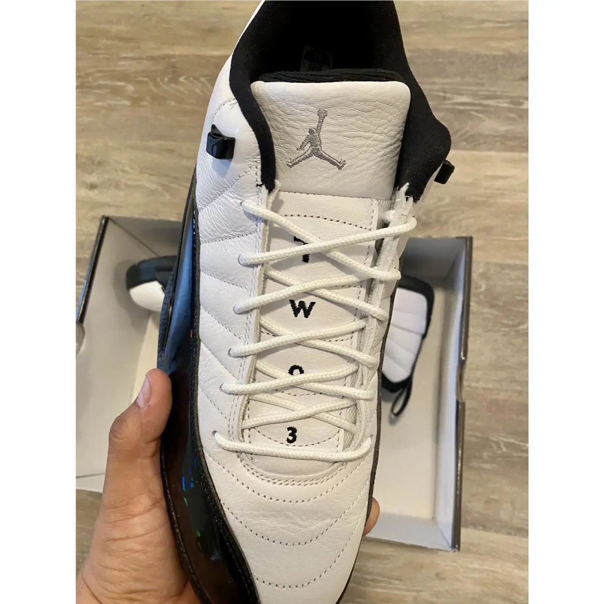 Nike shoes - Nike Air Jordan 12 Retro Low GC - DO8726-100 - White-Black-Metallic Silver (UPC: 195870985691) 6