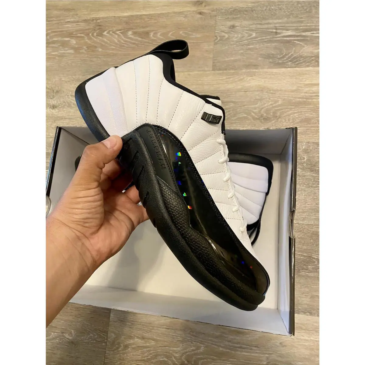 Nike shoes - Nike Air Jordan 12 Retro Low GC - DO8726-100 - White-Black-Metallic Silver (UPC: 195870985691) 7