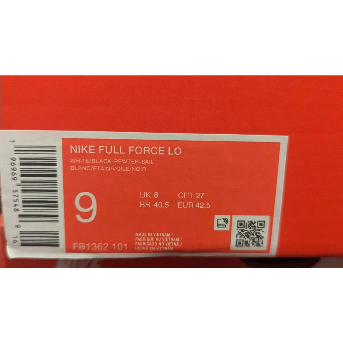 Nike shoes - Nike Full Force - Full Force - White/Black/Pewter/Sail 4