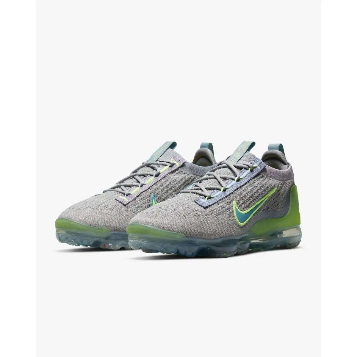 Air Vapormax 2021 Flyknit Running Shoes Grey / Cerulean Sz 7 DH4084 003 by Nike