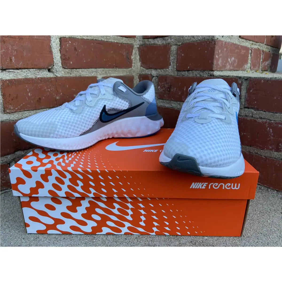 Nike shoes Renew Run - White, Manufacturer: Photon Dust/Smoke Grey/White/Photo Blue 1