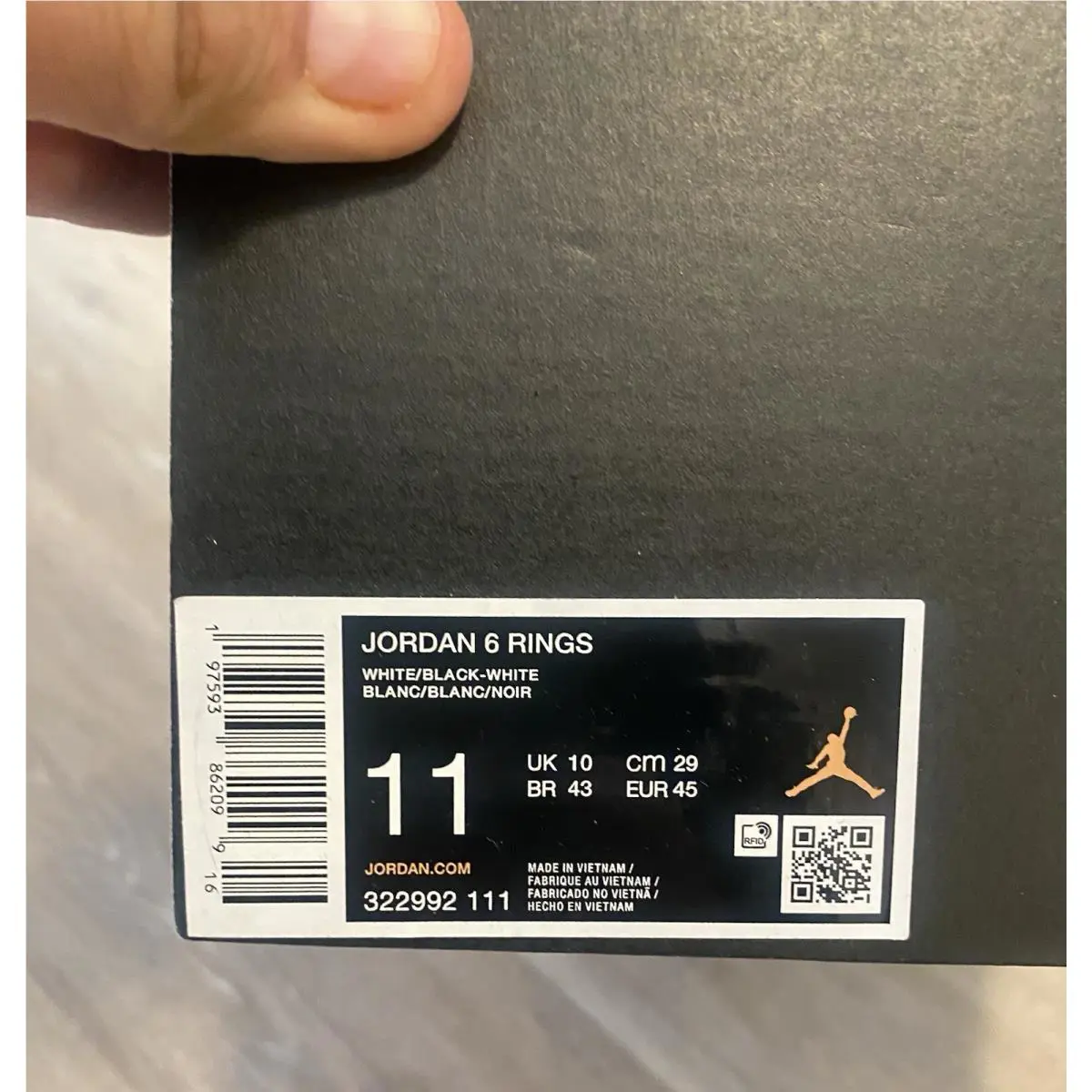 Nike shoes - Nike Air Jordan - Air - 322992-111 - White / Black (UPC: 197593862099) 10
