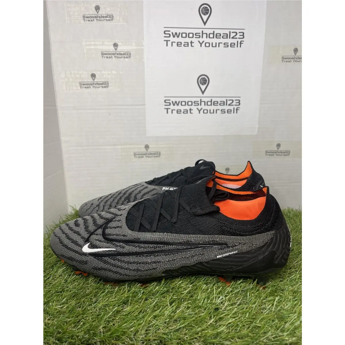 Men`s 11 Nike Phantom GX Elite FG Black Grey Shadow Pack Soccer DC9968-010