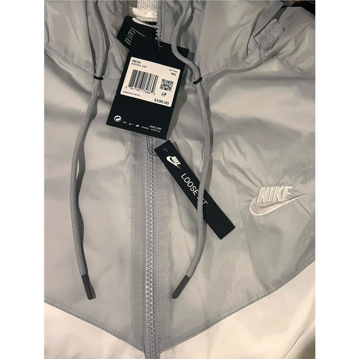 Nike clothing - Sportswear Windrunner Jacket - Sportswear Windrunner Jacket - AR2191-100 - White (UPC: 0884726174869) 2