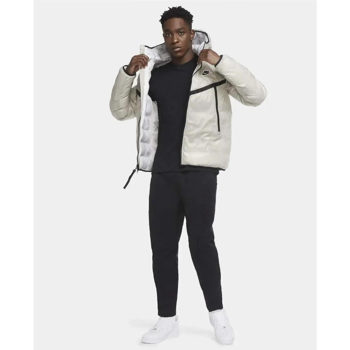 Nike clothing - Nike Synthetic-Fill Windrunner - Windrunner - CZ1508 - Beige, Manufacturer: Stone/White/Black (UPC: 194494714991) 0