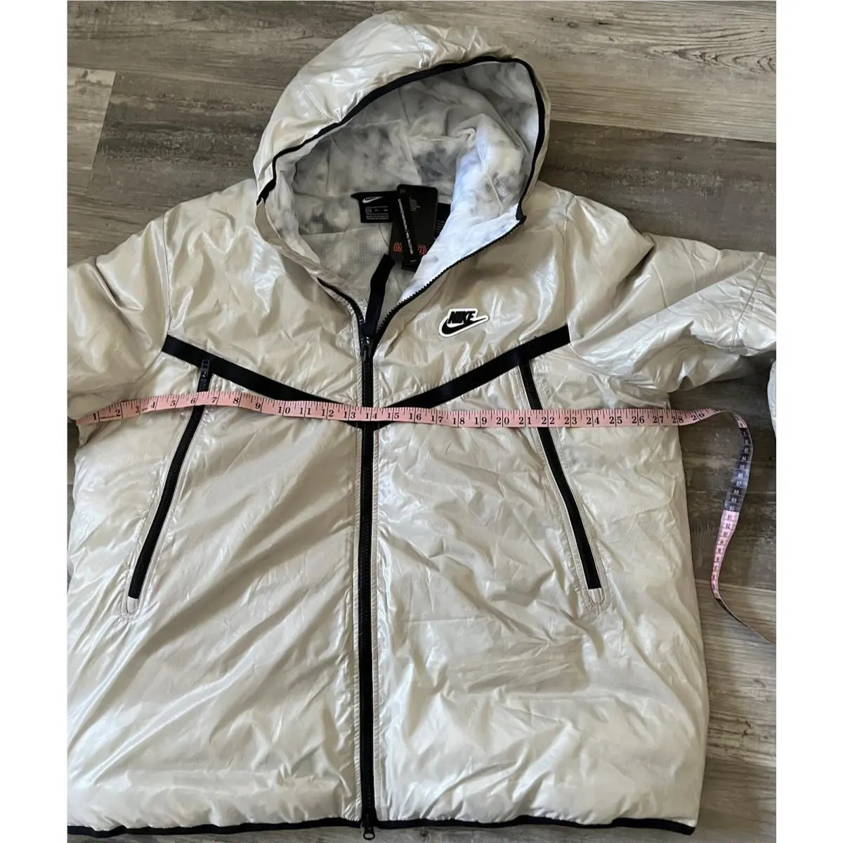 Nike clothing - Nike Synthetic-Fill Windrunner - Windrunner - CZ1508 - Beige, Manufacturer: Stone/White/Black (UPC: 194494714991) 11