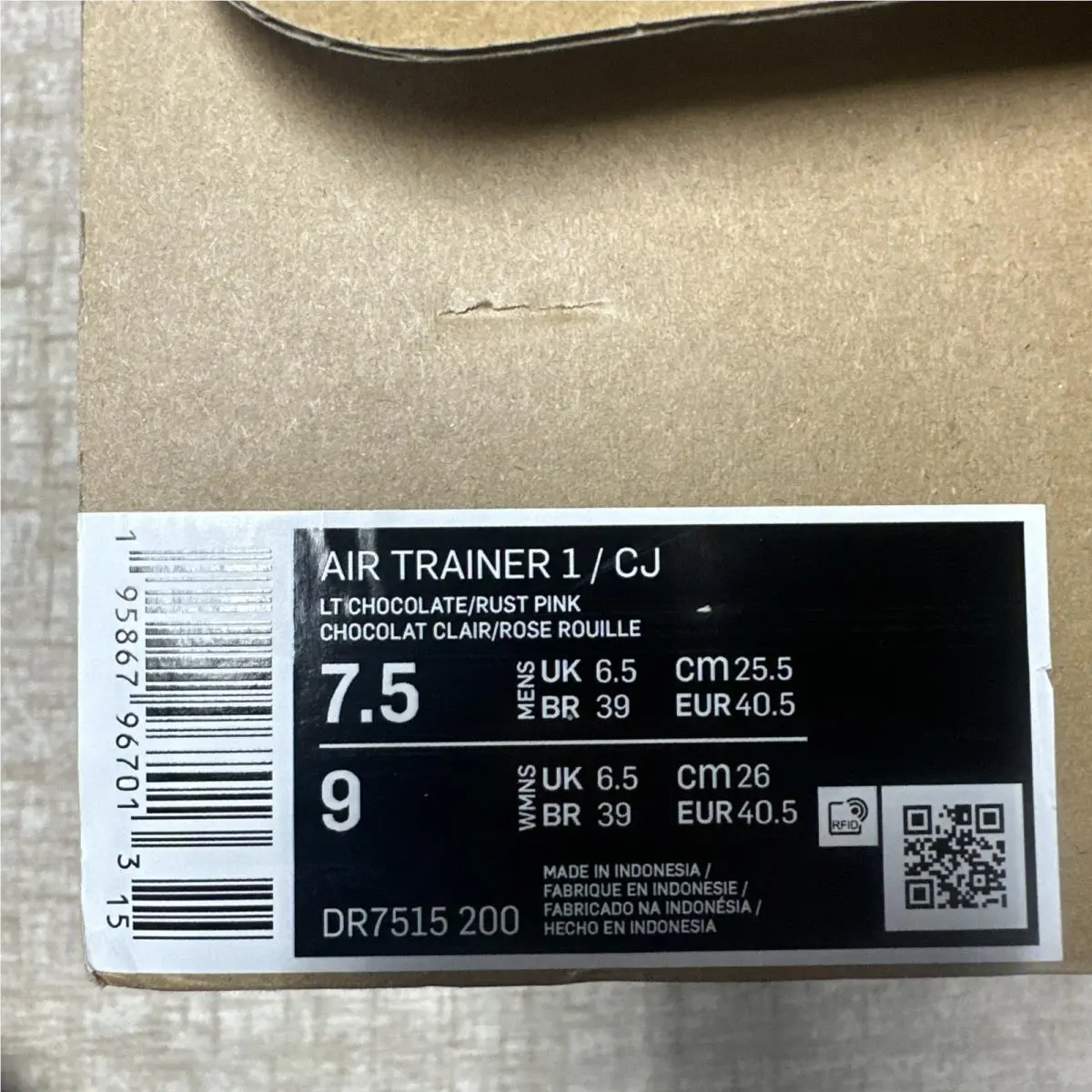 Nike shoes - Nike Air Trainer 1 - Air Trainer - DR7515-200 - Brown (UPC: 0195867967013) 4