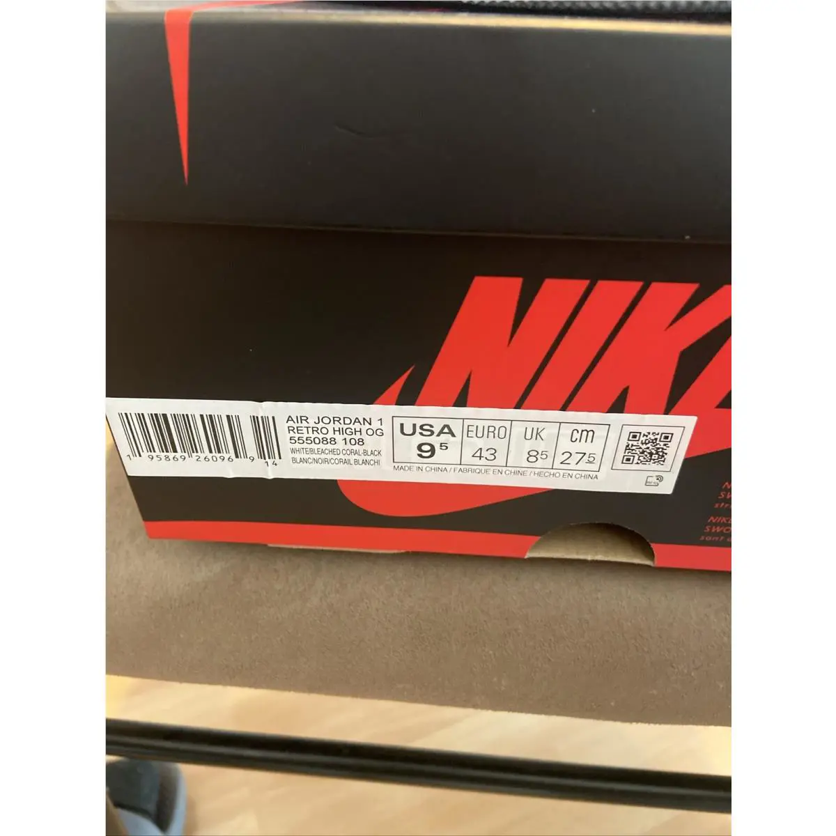 Nike shoes - Air Jordan 1 - Air - 555088-108 - Gray (UPC: 0195869260969) 1