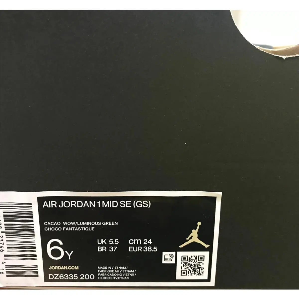 Nike shoes - Jordan Air 1 Mid GS - DZ6335-200 - Cacao Wow/Luminous Green 11